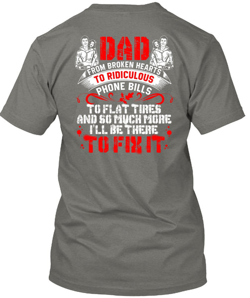 Dad From Broken Heart T Shirt, Being A Papa T Shirt