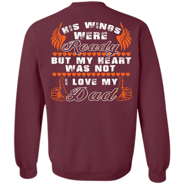 Being A Papa T Shirt, His Wings Were Ready Sweatshirt
