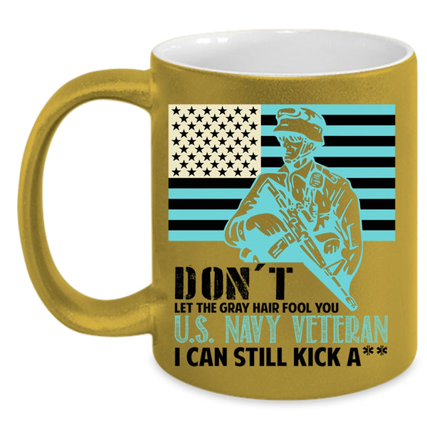 Funny U.S Navy Veteran Coffee Mug, U.S Navy Veteran Accent Mug