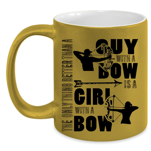 Girl With A Bow Coffee Mug, Guy With A Bow Accent Mug