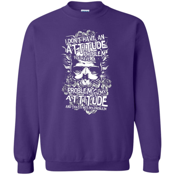 You Have A Problem With My Attitude T Shirt, Coolest Skull Sweatshirt