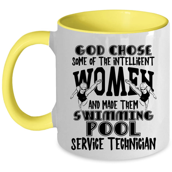 Swimming Pool Service Technician Coffee Mug, The Intelligent Women Accent Mug