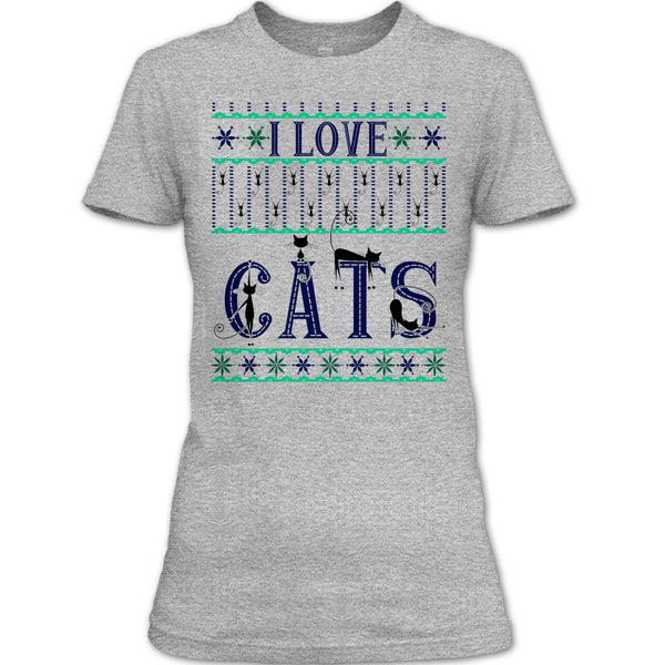 I Love Cats T Shirt, Catmas T Shirt