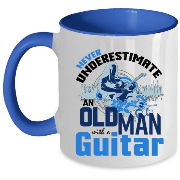 Funny Grandpas Coffee Mug, An Old Man With A Guitar Accent Mug