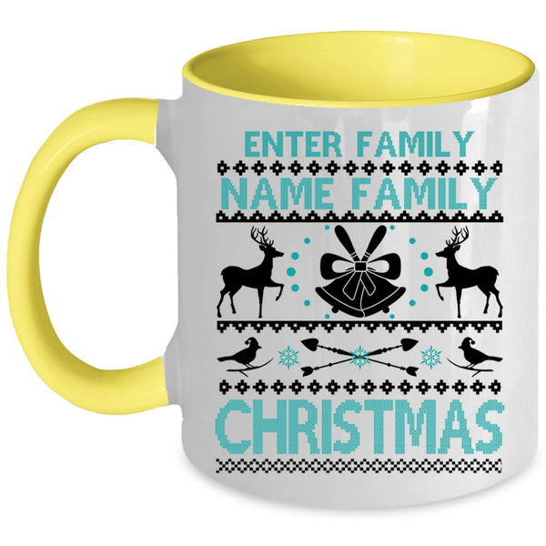 Christmas Family Vacation Coffee Mug, Enter Family Name Family Christmas Accent Mug