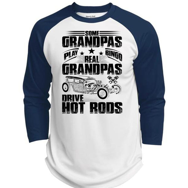 Real Grandpas Drive Hot Rods T Shirt, I Love Biker T Shirt, Awesome T-Shirts  (Polyester Game Baseball Jersey)