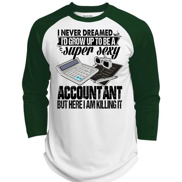 I'd Grow Up To Be An Accountant T Shirt, I Love Accountant T Shirt, Awesome T-Shirts  (Polyester Game Baseball Jersey)