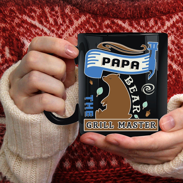 Papa Bear The Grill Master Coffee Mug, Awesome Papa Bear Coffee Cup