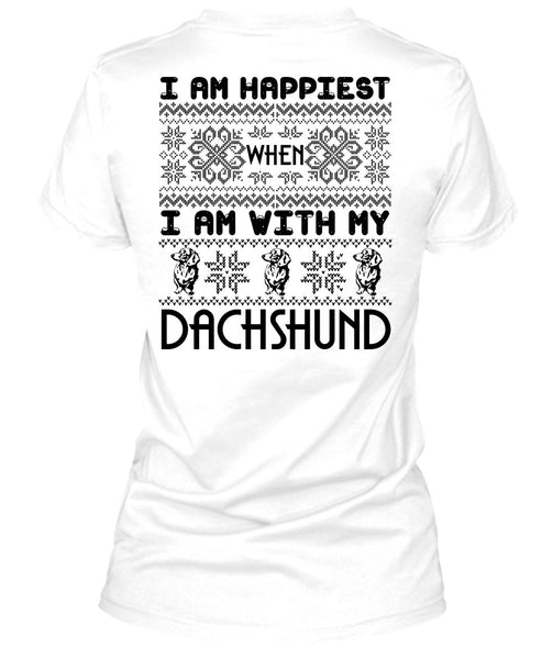 I Am With My Dachshund T Shirt, I Love My Dog T Shirt