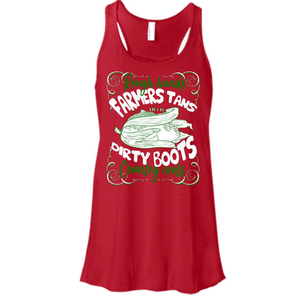Rough Hands Farmers Tans T Shirt, Dirty Boots Country Roots T Shirt, Cool T Shirt