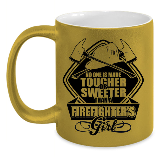 Beautiful Wife Coffee Mug, Firefighter's Girl Accent Mug