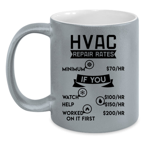 Awesome Hvac Technician Coffee Mug, HVAC Repair Rates Accent Mug