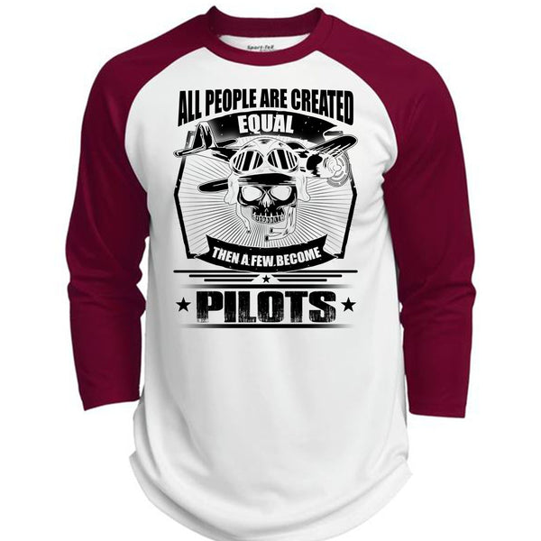 All People Are Created Equal T Shirt, I Love Pilot T Shirt, Awesome T-Shirts  (Polyester Game Baseball Jersey)