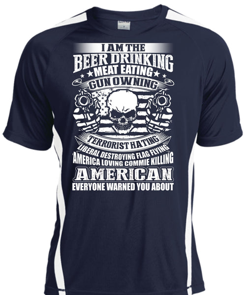 Meat Eating Gun Owning T Shirt, American T Shirt, Cool Shirt