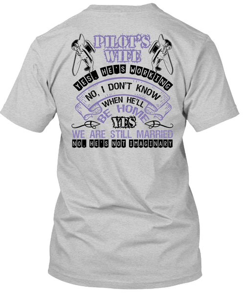 Pilot's Wife T Shirt, I Love Husband T Shirt