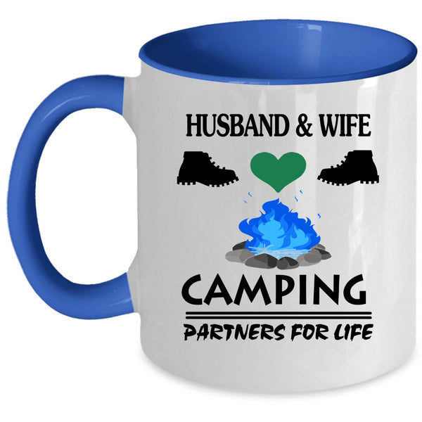 Camping Partners For Life Coffee Mug, Husband And Wife Accent Mug