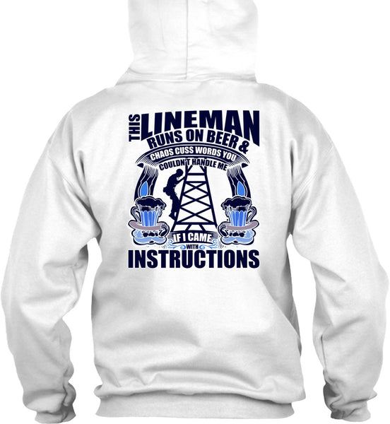 This Lineman Runs On Beer T Shirt, I Love Lineman T Shirt