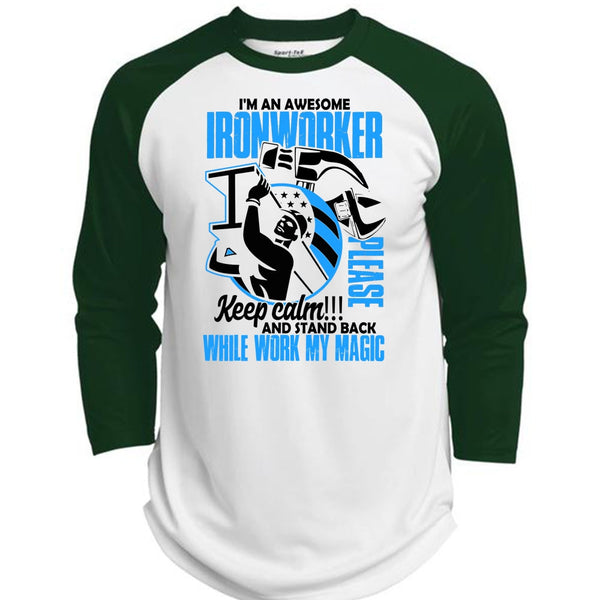 I'm An Awesome Ironworker T Shirt, I Love Ironworker T Shirt, Awesome T-Shirts  (Polyester Game Baseball Jersey)