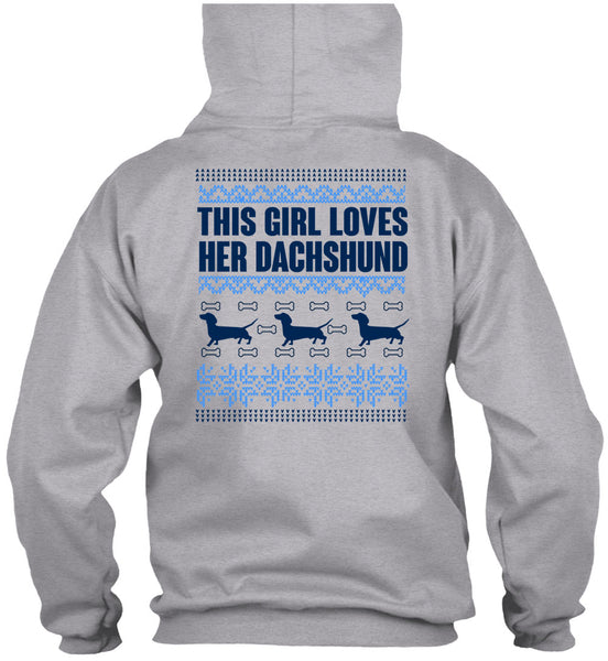This Girl Loves Her Dachshund T Shirt, This Girl Loves Christmas T Shirt