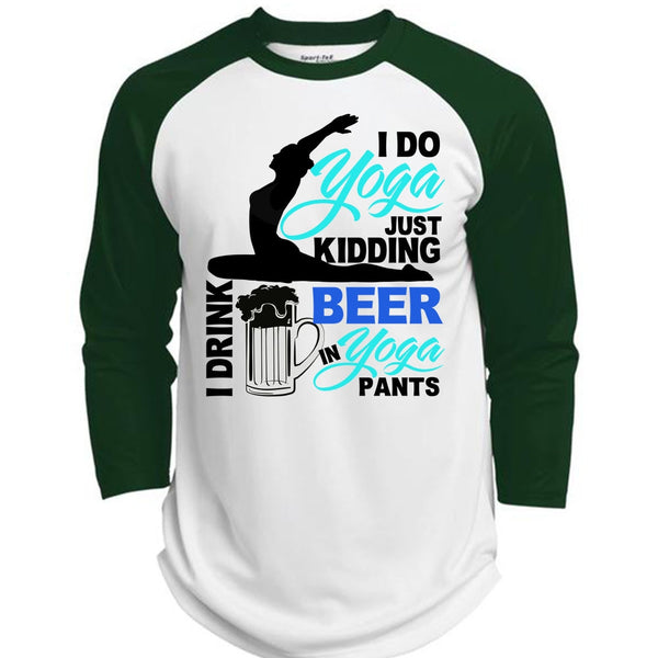 I Do Yoga Just Kidding T Shirt, I Love Yoga T Shirt, Awesome T-Shirts  (Polyester Game Baseball Jersey)