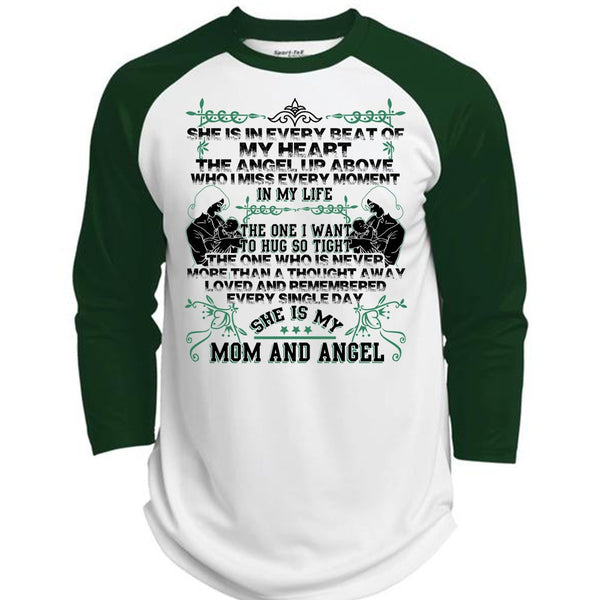 She Is My Mom And Angel T Shirt, Being A Mom T Shirt, Awesome T-Shirts  (Polyester Game Baseball Jersey)