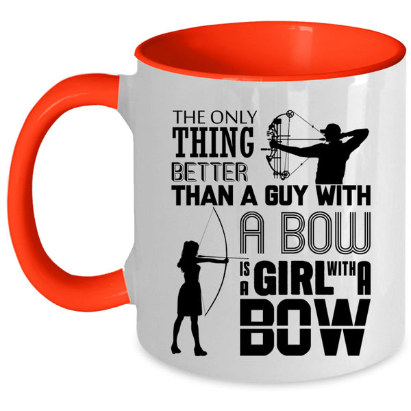 A Girl With A Bow Coffee Mug, Guy With A Bow Accent Mug