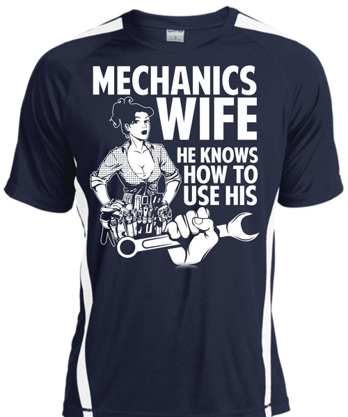 Mechanic's Wife T Shirt, He Knows How To Use His T Shirt, Cool Shirt