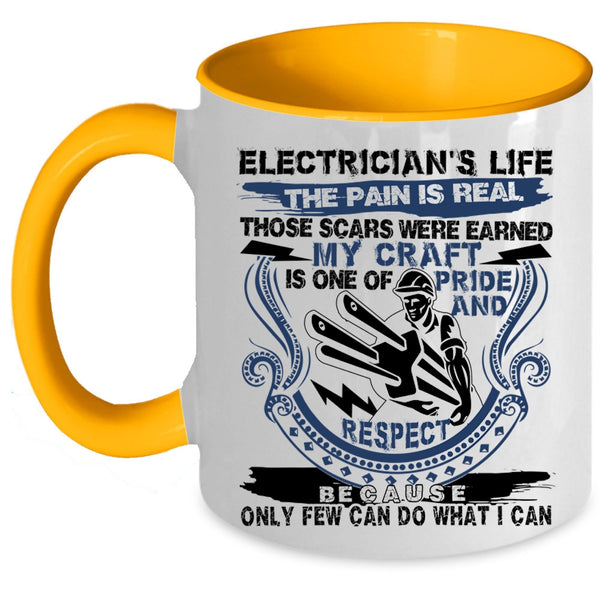 Cool Gift For Electricians Coffee Mug, Electrician's Life Accent Mug