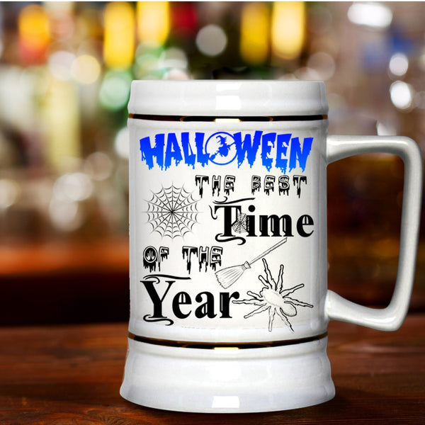 Scary Beer Stein 22oz, Halloween The Best Time Of The Year Beer Mug