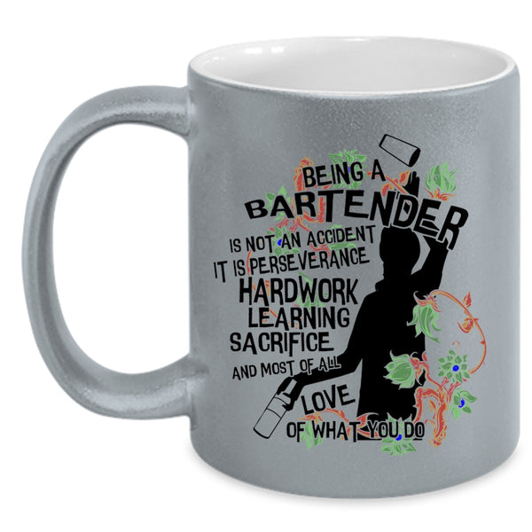 Cute Bartender Coffee Mug, Being A Bartender Is Not An Accident Accent Mug