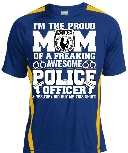 I'm The Proud Police Mom T Shirt, I Love Police T Shirt, Cool Shirt
