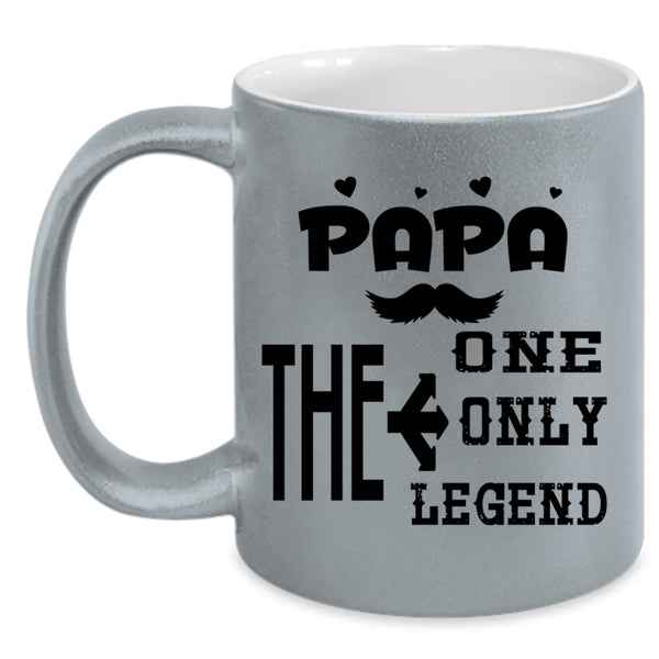 Awesome Gift For Papa Coffee Mug, Papa The One The Only Accent Mug