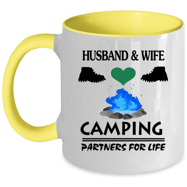 Camping Partners For Life Coffee Mug, Husband And Wife Accent Mug