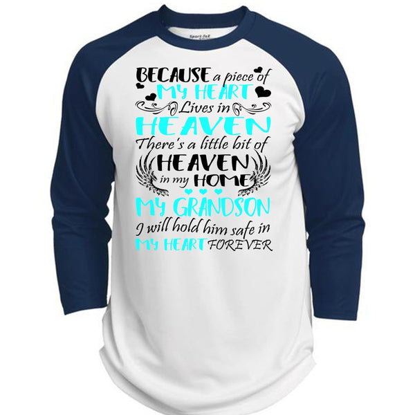 Heaven In My Home My Grandson T Shirt, I Love Grandson T Shirt, Awesome T-Shirts  (Polyester Game Baseball Jersey)