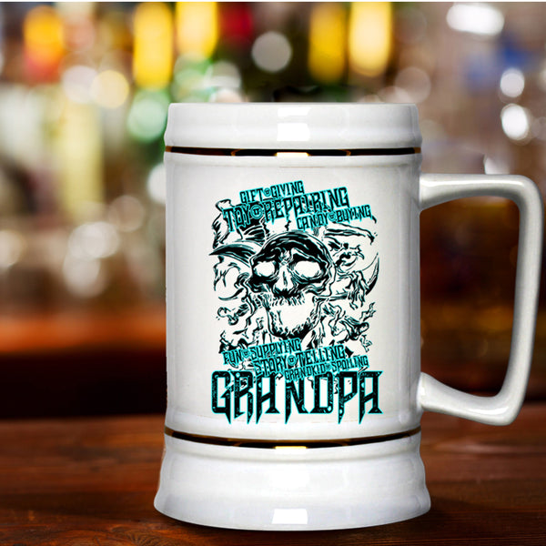 Cool Gift For Father's Day Beer Stein 22oz, Awesome Grandpa Beer Mug