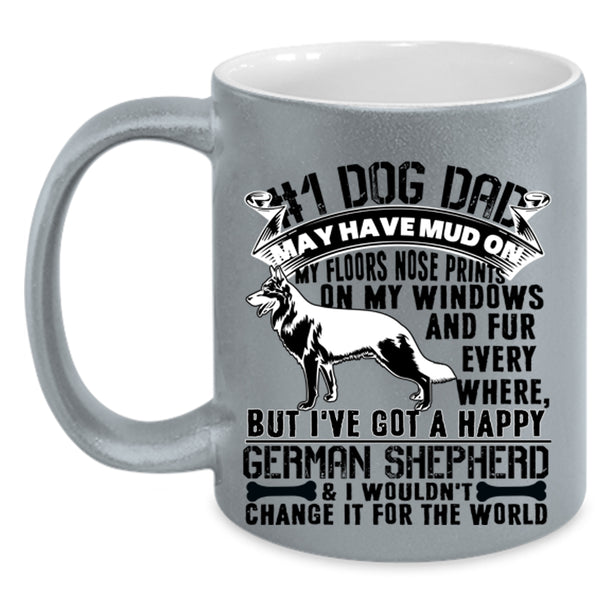 I've Got A Happy German Shepherd Coffee Mug, Dog Dad Accent Mug