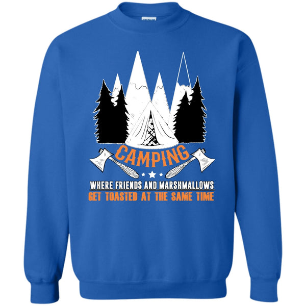 Where Friends And Marshmalows T Shirt, Coolest Camping Sweatshirt