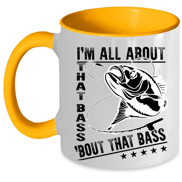 Funny Gift For Dad Coffee Mug, Awesome Fishing Accent Mug