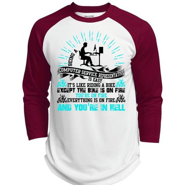 Being A Computer Service T Shirt, I Love Programmer T Shirt, Awesome T-Shirts  (Polyester Game Baseball Jersey)