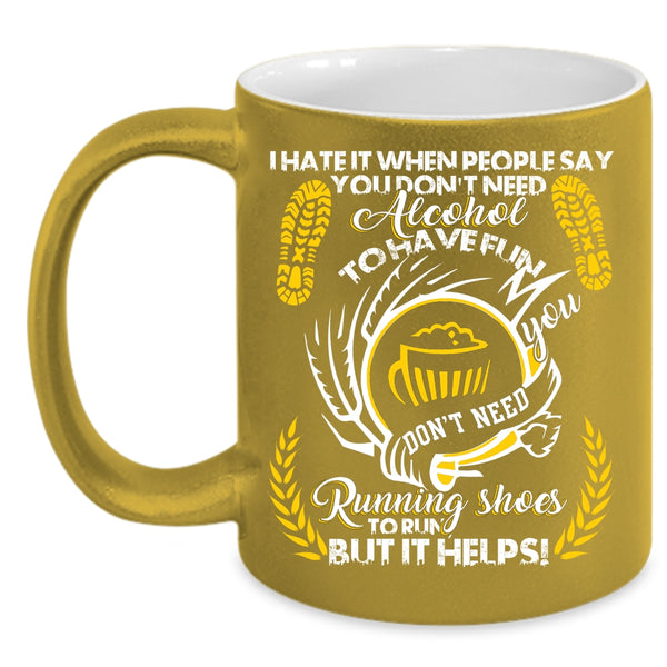 You Don't Need Running Shoes To Run Coffee Mug, Funny Runner Coffee Cup