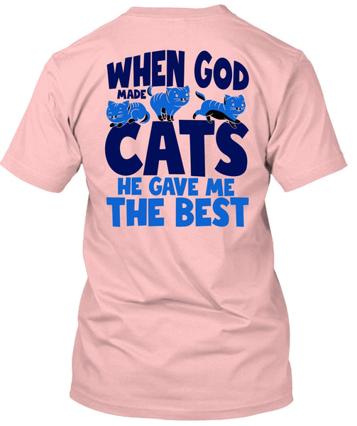 When God Made Cats T Shirt, I Love My Cats T Shirt
