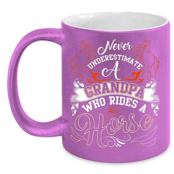 Grandpa Rides A Horse Coffee Mug, Awesome Grandpas Coffee Cup