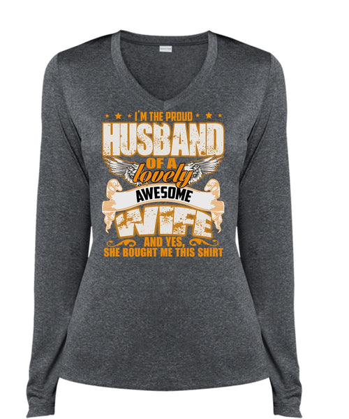 I'm The Proud Husband T Shirt, Lovely Awesome Wife T Shirt