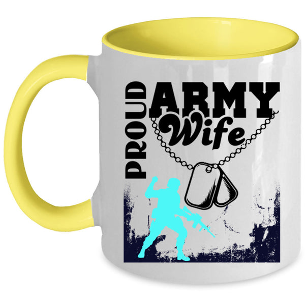 Beautiful Wife Coffee Mug, Proud Army Wife Accent Mug