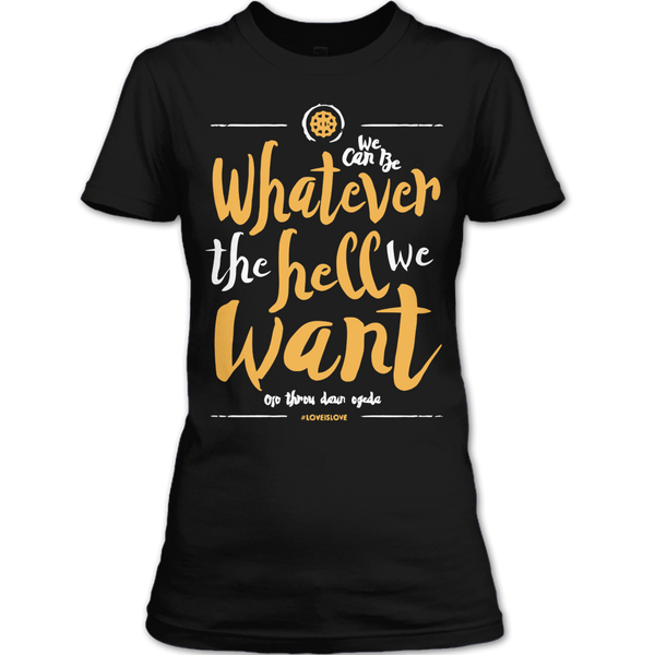 A black t-shirt with the shopify logo