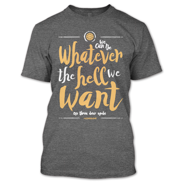 A black t-shirt with the shopify logo