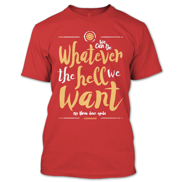 A black t-shirt with the shopify logo