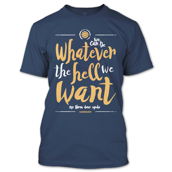 A black t-shirt with the shopify logo