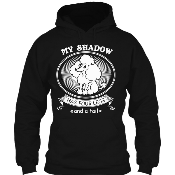 A black t-shirt with the shopify logo