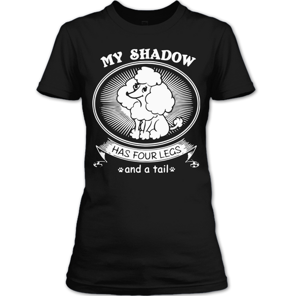 A black t-shirt with the shopify logo